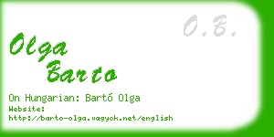 olga barto business card