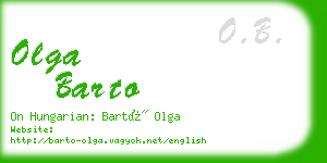 olga barto business card